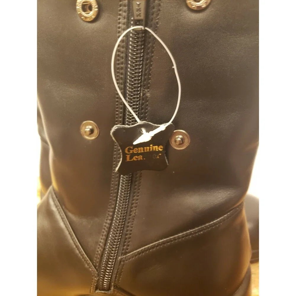 Amfic Design Genuine Leather Size 4,5 Black Boots